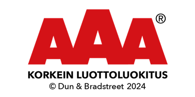 AAA — Korkein luottoluokitus 2024 (Dun & Bradstreet)